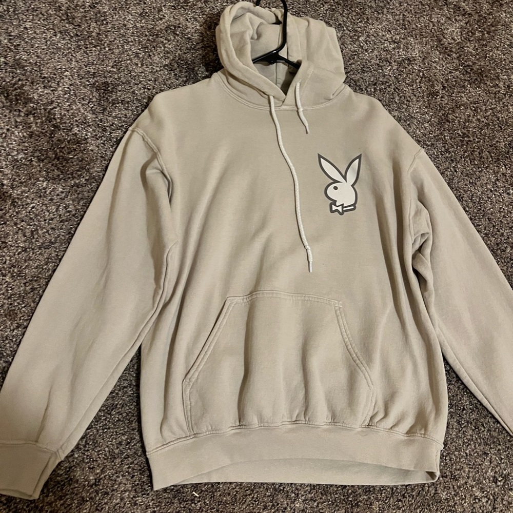 Cream playboy hoodie size medium